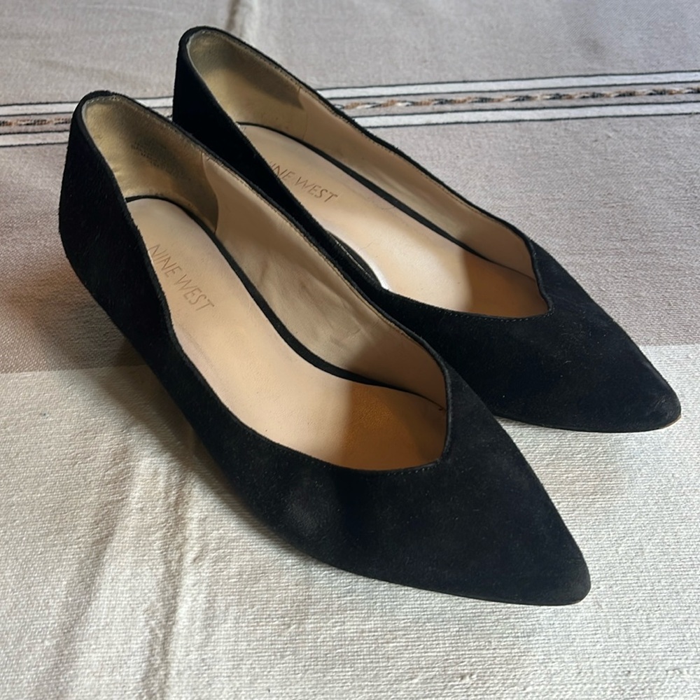 Nine West black suede shoes, 6,5